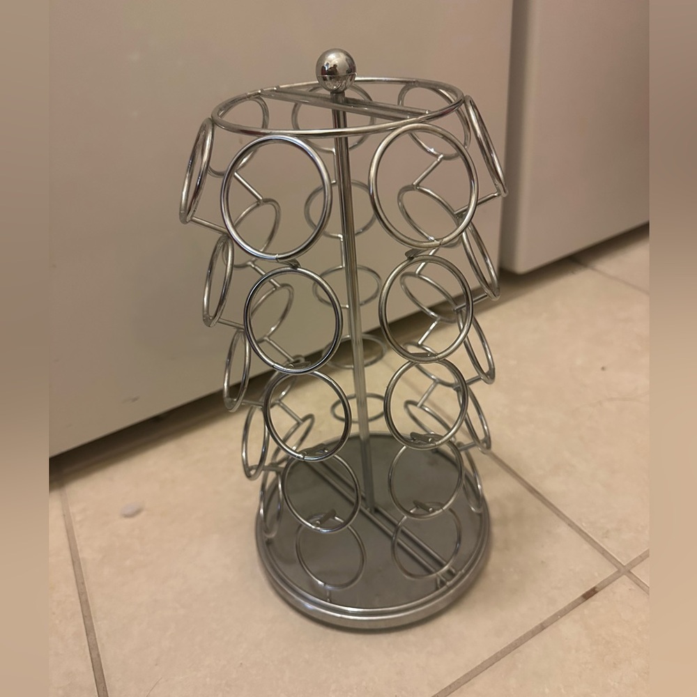 360 Degrees Rotating Coffee Pod Holder - Silver